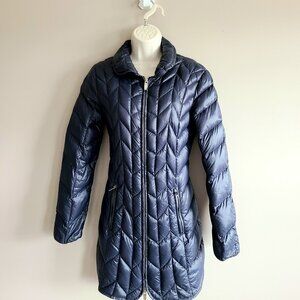 Via Spiga dark blue light down puffer jacket/coat